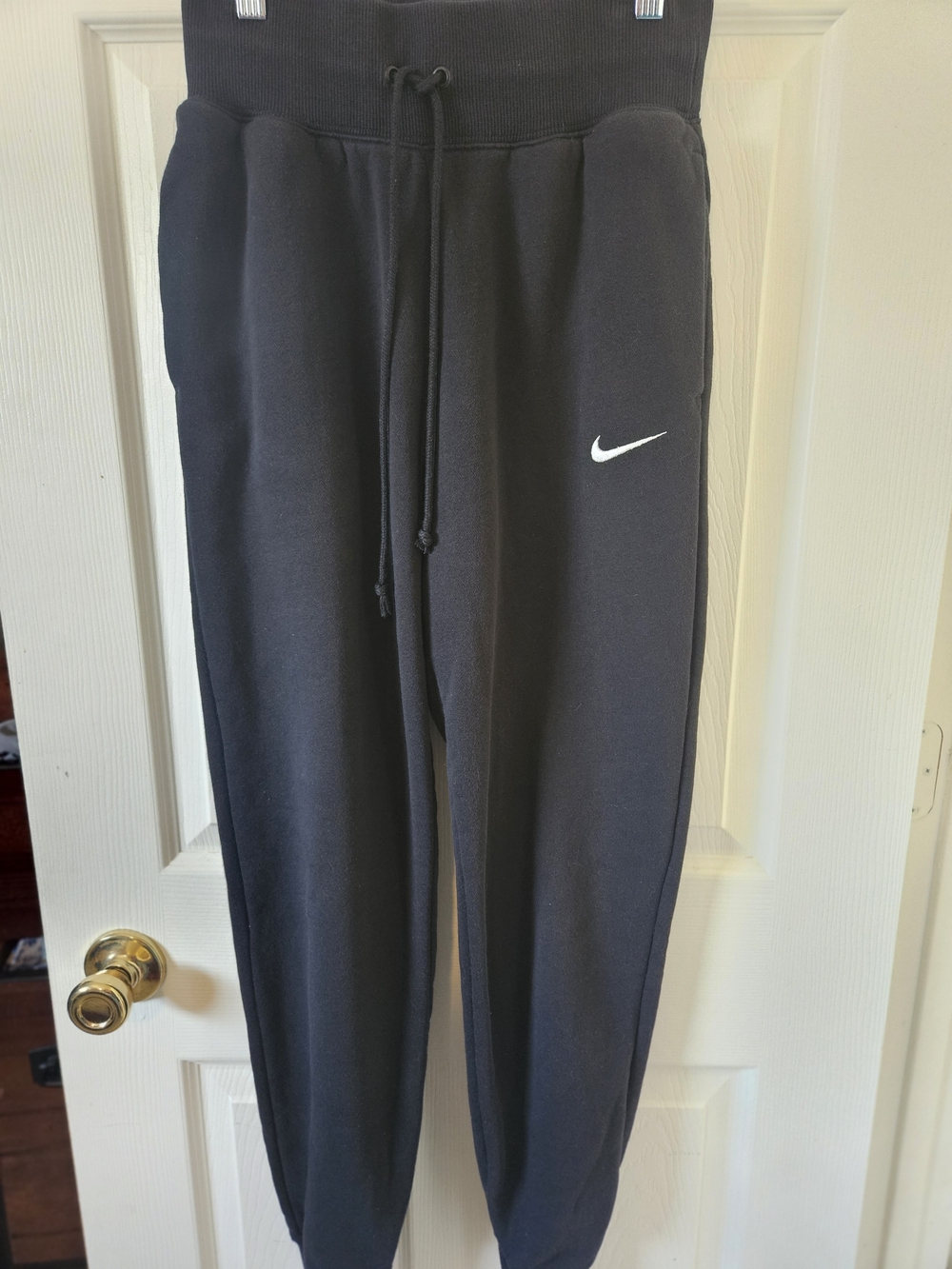 Nike Black Joggers with White Swoosh